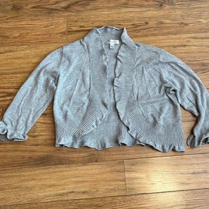 Dressbarn Women’s/Misses Gray/Grey Sweater Shrug Size Large
